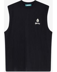 Barrow - Graphic Print Sleeveless T-Shirt - Lyst