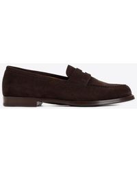 Dunhill - Audley Penny Suede Loafers - Lyst