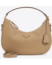 Prada - Small Arqué Leather Shoulder Bag - Lyst