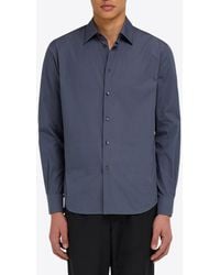 Ferragamo - Micro Pattern Button-Up Shirt - Lyst