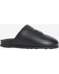 Givenchy - Label Nappa Leather Slippers - Lyst