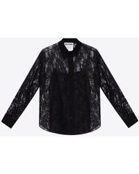 Moschino - Lace Long-Sleeved Shirt - Lyst