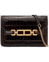 Tom Ford - Small Whitney Croc-Embossed Shoulder Bag - Lyst