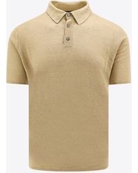 Roberto Collina - Ribbed Knit Polo T-Shirt - Lyst