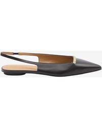 Tod's - Calf Leather Slingback Flats - Lyst