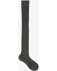 Miu Miu - Knitted Silk-Blend Long Socks - Lyst