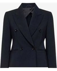 Max Mara - Dorico Double-Breasted Wool Blazer - Lyst
