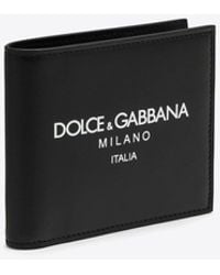 Dolce & Gabbana - Logo-Printed Leather Bi-Fold Wallet - Lyst