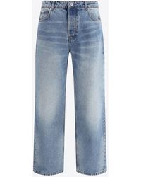 Ami Paris - Straight-Leg Washed Jeans - Lyst