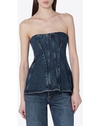 Agolde - Denim Strapless Top - Lyst