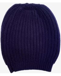 LA ROSE - Cashmere Ribbed Beanie - Lyst