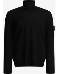 Stone Island - Compass Patch Turtleneck Sweater - Lyst