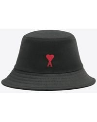 Ami Paris - Embroidered Ami De Coeur Bucket Hat - Lyst