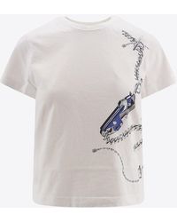 Burberry - Graphic-Print Crewneck T-Shirt - Lyst