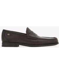 Ferragamo - Athen Gancini Leather Penny Loafers - Lyst