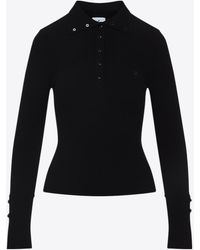 Courreges - Classic Ribbed Polo Top - Lyst