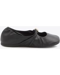 Loewe - Pebble Nappa Leather Ballet Flats - Lyst