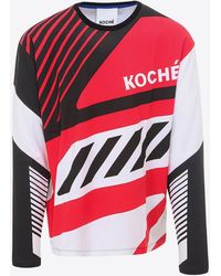 Koche - Long-Sleeved Printed T-Shirt - Lyst