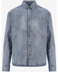 Saint Laurent - Cassandre Denim Shirt - Lyst