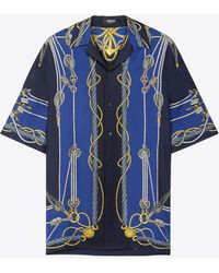 Versace - Nautical Print Silk Shirt - Lyst