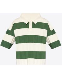 Jacquemus - Bimini Striped Pleated Polo T-Shirt - Lyst