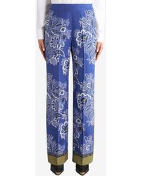 Etro - Silk Bandanna Floral Pants - Lyst