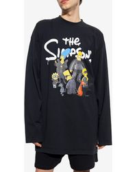 Balenciaga - X The Simpsons Print Long-Sleeved T-Shirt - Lyst
