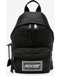 Moschino - Logo-Patch Quilted Backpack - Lyst
