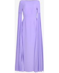 Solace London - Grace Pleated-Sleeve Maxi Dress - Lyst