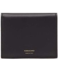 Ferragamo - Logo Stamp Compact Wallet - Lyst