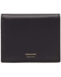 Ferragamo - Logo Stamp Compact Wallet - Lyst
