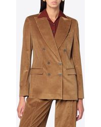 Etro - Double-Breasted Velvet Jacket - Lyst