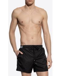 Balmain - Logo Print Swim Shorts - Lyst