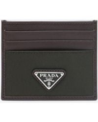 Prada - Speedrock Logo-Plaque Cardholder - Lyst