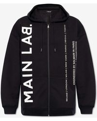 Balmain - Main Lab Zip-Up Hooded Sweatshirt - Lyst