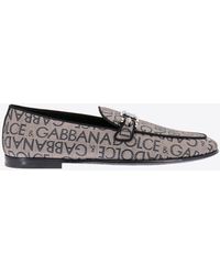 Dolce & Gabbana - Ariosto All-Over Jacquard Logo Loafers - Lyst