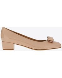 Ferragamo - Vara 30 Patent Leather Pumps - Lyst