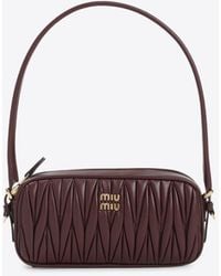 Miu Miu - Matelassé Leather Shoulder Bag - Lyst
