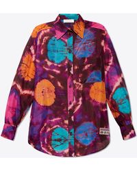 Zimmermann - Acadian Tie-Dye Silk Shirt - Lyst