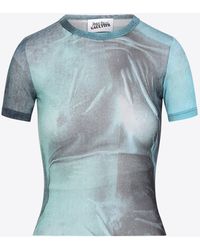 Jean Paul Gaultier - Mesh Baby Printed Water T-Shirt - Lyst