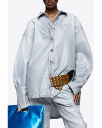 The Attico - Diana Oversized Denim Shirt - Lyst