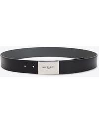 Givenchy - Metal Plaque Leather Belt - Lyst