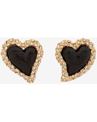 Moschino - Morphed Heart Clip-On Earrings - Lyst