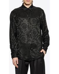 Versace - Barocco Jacquard Silk-Blend Shirt - Lyst