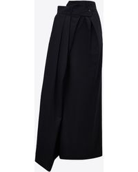 Awake Couture - Deconstructed Midi Wool Skirt - Lyst