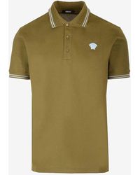 Versace - Medusa Embroidered Polo T-Shirt - Lyst