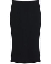 Givenchy - Midi Skirt With Pleats On The Back Viscose - Lyst