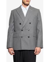Givenchy - Double-Breasted Wool Blazer - Lyst