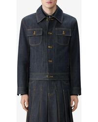 Thom Browne - Selvedge Denim Backstrap Utility Jacket - Lyst
