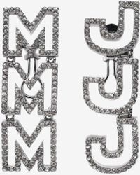 Marc Jacobs - Mj Logo Crystal Drop Earrings - Lyst